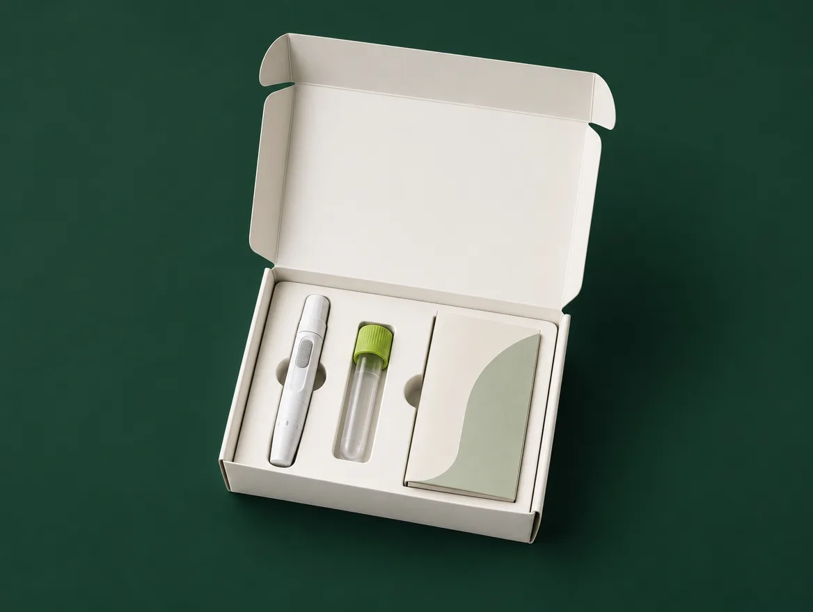 An opened Sero Health kit