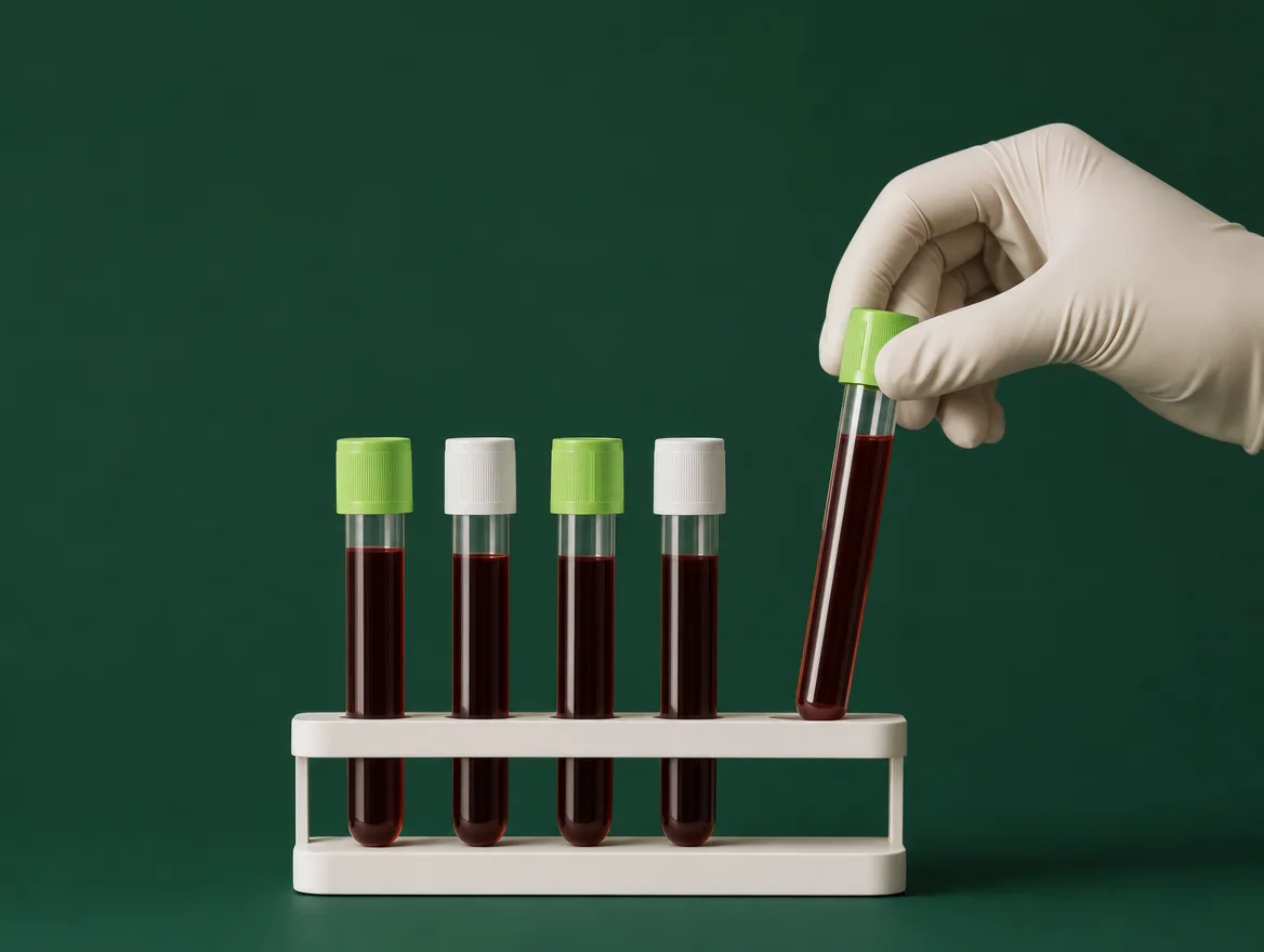 Sample tubes in a laboratory rack